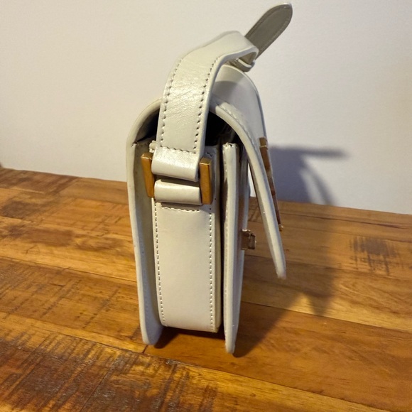 Yves Saint Laurent Cream White Solferino Small Satchel Box Leather - Picture 11 of 12